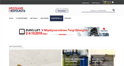 Desktop Screenshot of mieszkanie-i-wspolnota.pl